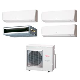 Ar Condicionado Multisplit Quad 45000 Btu(3x12000+9000) Quente/frio - Inverter - Fujitsu - 220v - Asbg09lmca Asbg12lmca Arbg12llta / Aobg3