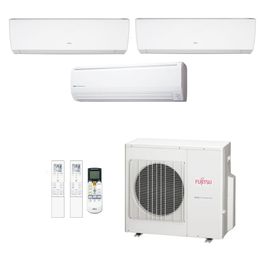 Ar Condicionado Multisplit Tri 39000 Btu(9000+12000+18000) Quente/frio - Inverter - Fujitsu - 220v - Asbg09lmca Asbg12lmca Asbg18lfca / Aobg3