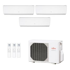 Ar Condicionado Multisplit Tri 21000 Btu(3x7000) Quente/frio - Inverter - Fujitsu - 220v - Asbg07lmca / Aobg18lat3