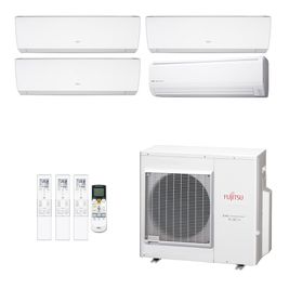 Ar Condicionado Multisplit Quad 45000 Btu(3x9000+18000) Quente/frio - Inverter - Fujitsu - 220v - Asbg09lmca Asbg18lfca / Aobg36lbta4