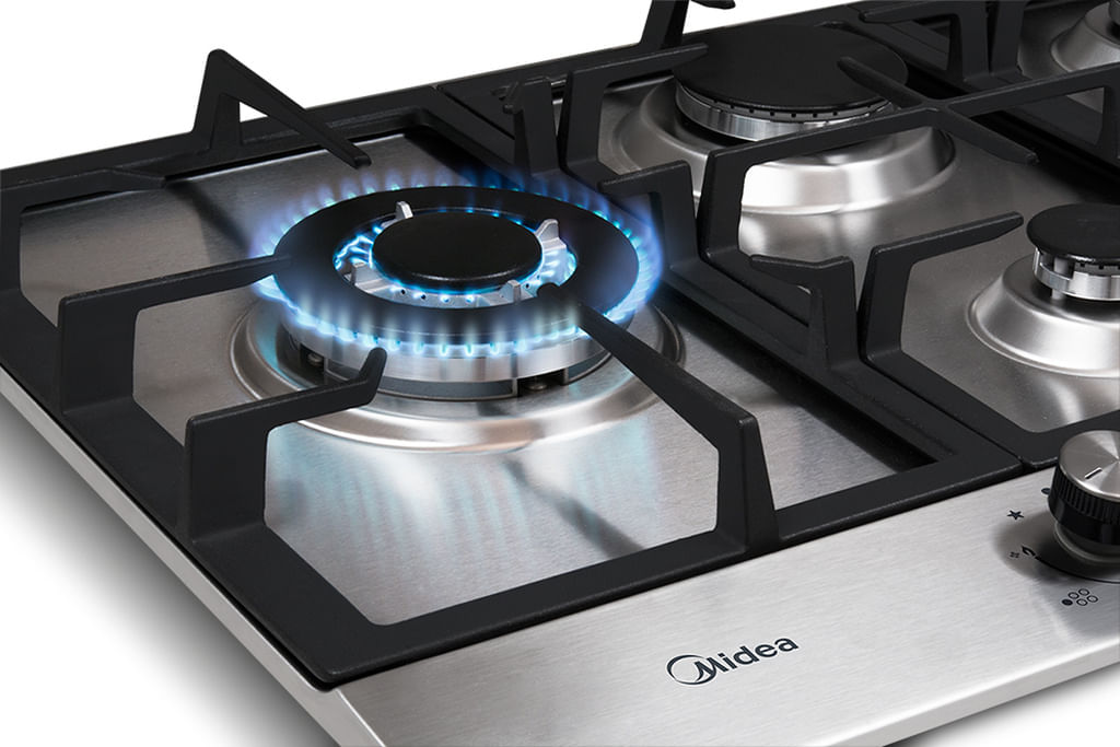 Cooktop Midea 5 Bocas com Tripla Chama Bivolt Camicado