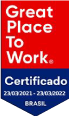 Selo do Certificado GPTW.  Melhores lugares para trabalhar